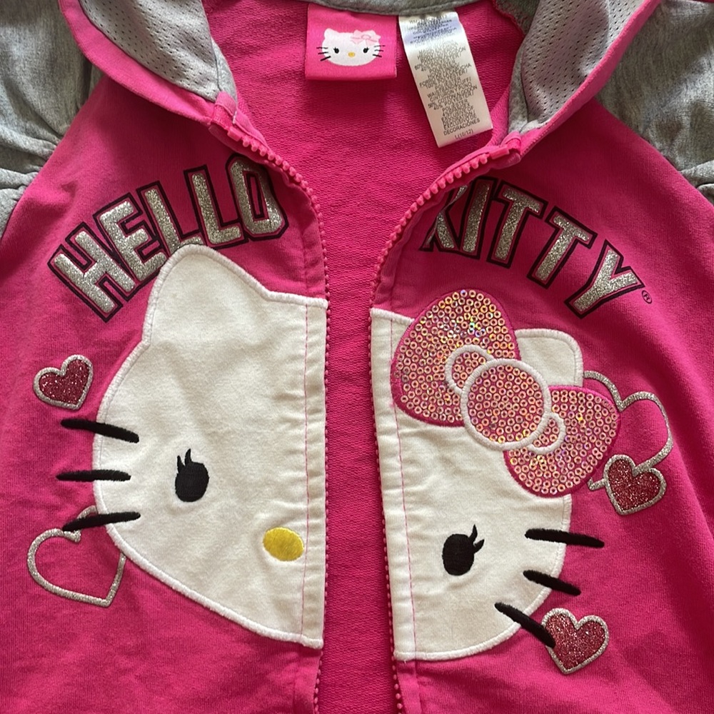 Sanrio pink hello kitty zip up sweater